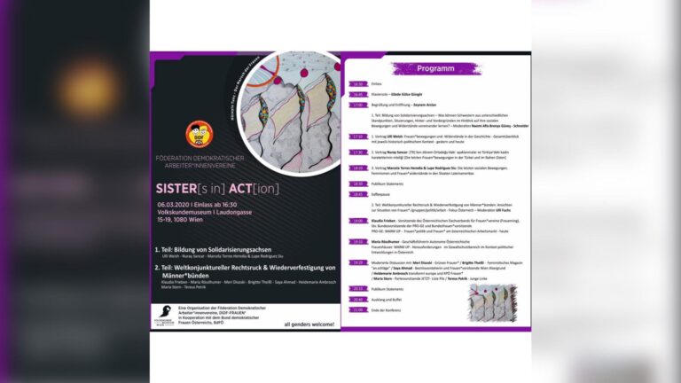 Konferenz SISTER[s in] ACT[ion] 06.03.2020 im Volkskundemuseum Wien